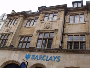 The exterior of the Barclays Bank building