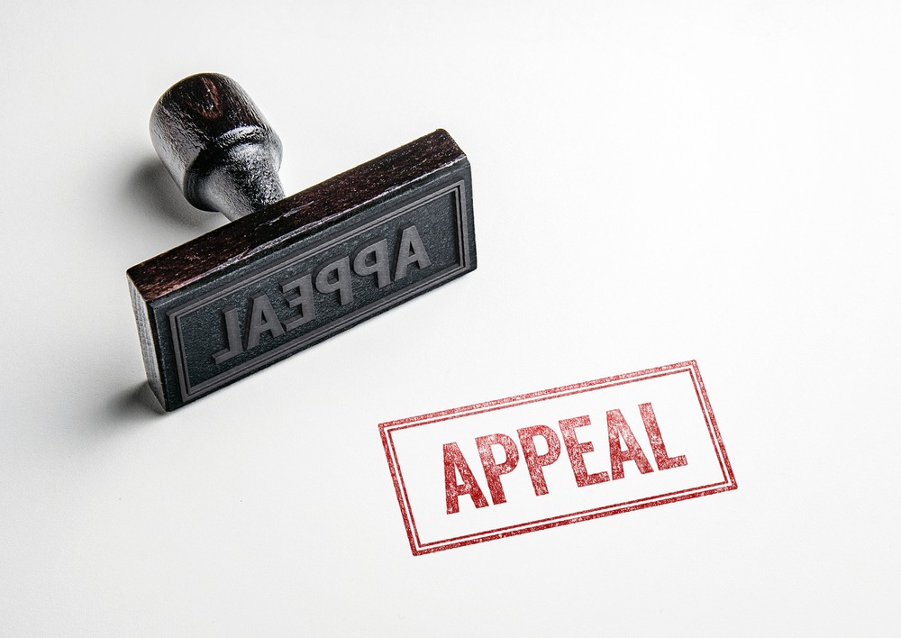 A stamp labeled "APPEAL"