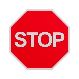 A red stop sign symbolizing stopping wage garnishment
