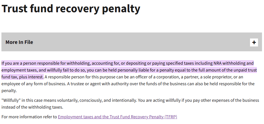 TFRP Tax Attorney Livonia Michigan
